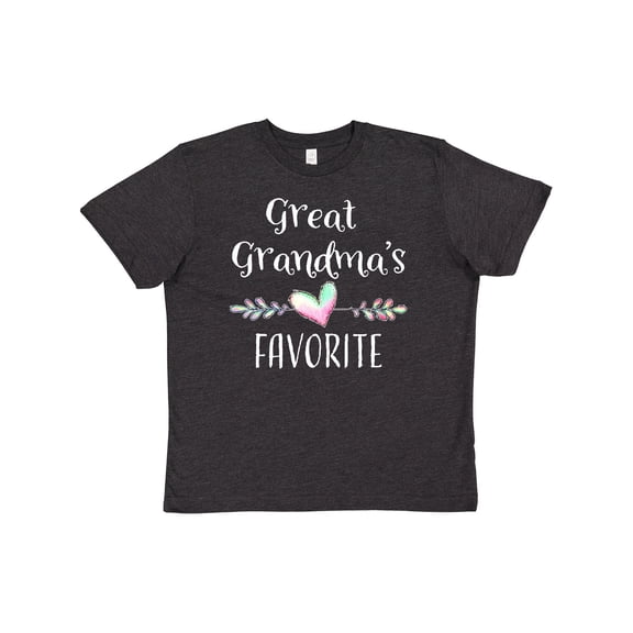 Inktastic Great Grandmas Favorite- Heart Great Grandchild Youth T-Shirt
