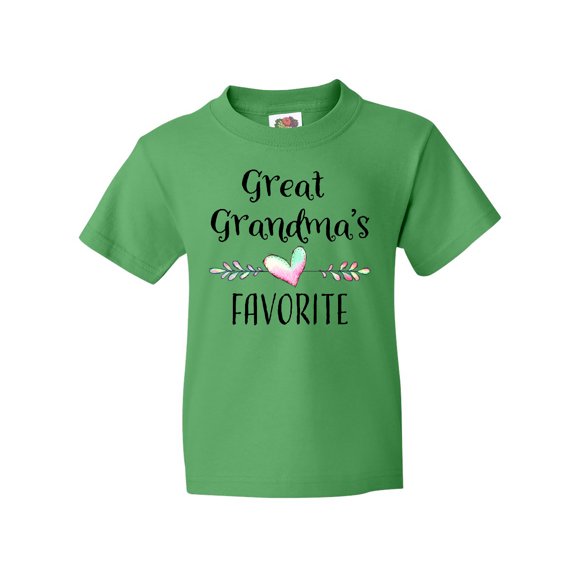 Inktastic Great Grandmas Favorite- Heart Great Grandchild Youth T-Shirt