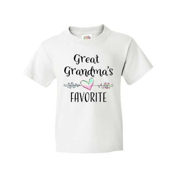 Inktastic Great Grandmas Favorite- Heart Great Grandchild Youth T-Shirt