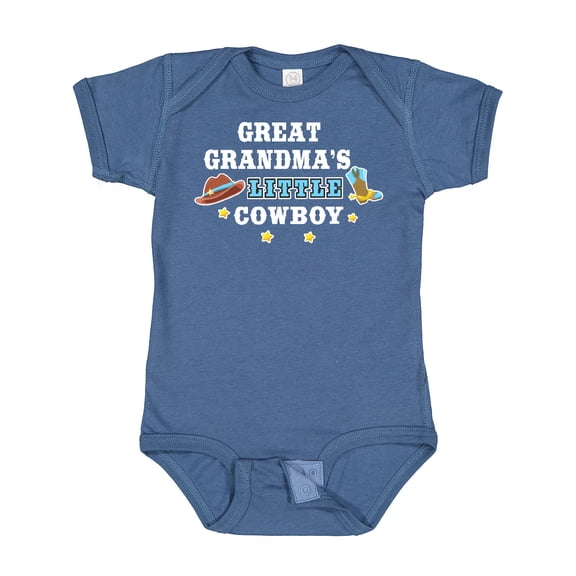Inktastic Great Grandmas Little Cowboy with Cowboy Hat and Boots Boys Baby Bodysuit