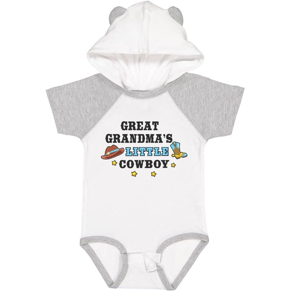 Inktastic Great Grandmas Little Cowboy with Cowboy Hat and Boots Boys Baby Bodysuit