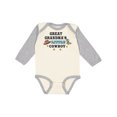 thumbnail image 1 of Inktastic Great Grandmas Little Cowboy with Cowboy Hat and Boots Boys Long Sleeve Baby Bodysuit, 1 of 5