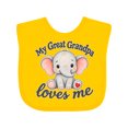 thumbnail image 1 of Inktastic Great Grandpa Loves Me Boys or Girls Baby Bib, 1 of 4