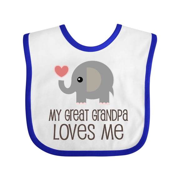 Inktastic Great Grandpa Loves Me Boys or Girls Baby Bib