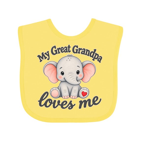 Inktastic Great Grandpa Loves Me Boys or Girls Baby Bib