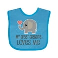 thumbnail image 1 of Inktastic Great Grandpa Loves Me Boys or Girls Baby Bib, 1 of 4