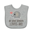 thumbnail image 1 of Inktastic Great Grandpa Loves Me Boys or Girls Baby Bib, 1 of 4