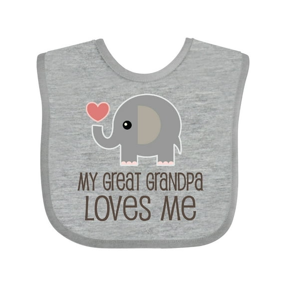 Inktastic Great Grandpa Loves Me Boys or Girls Baby Bib