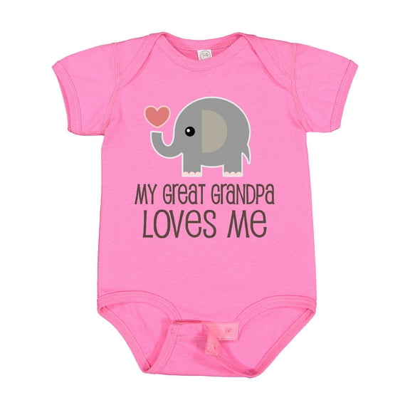 Inktastic Great Grandpa Loves Me Boys or Girls Baby Bodysuit