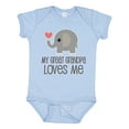 thumbnail image 1 of Inktastic Great Grandpa Loves Me Boys or Girls Baby Bodysuit, 1 of 5