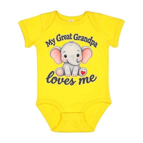 Inktastic Great Grandpa Loves Me Boys or Girls Baby Bodysuit