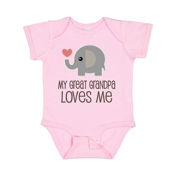 Inktastic Great Grandpa Loves Me Boys or Girls Baby Bodysuit