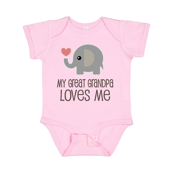 Inktastic Great Grandpa Loves Me Boys or Girls Baby Bodysuit