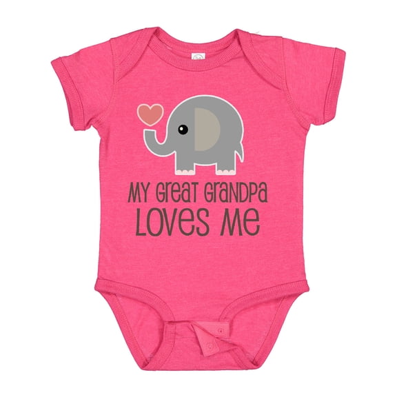 Inktastic Great Grandpa Loves Me Boys or Girls Baby Bodysuit