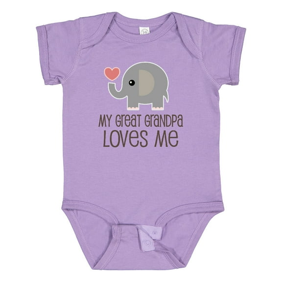 Inktastic Great Grandpa Loves Me Boys or Girls Baby Bodysuit