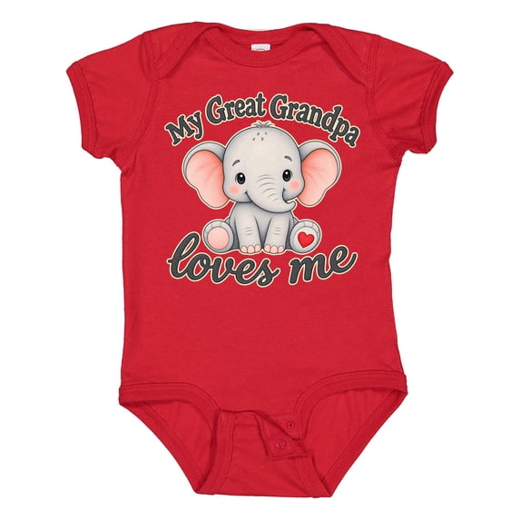 Inktastic Great Grandpa Loves Me Boys or Girls Baby Bodysuit