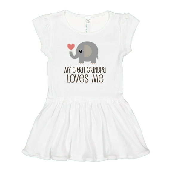 Inktastic Great Grandpa Loves Me Girls Baby Dress