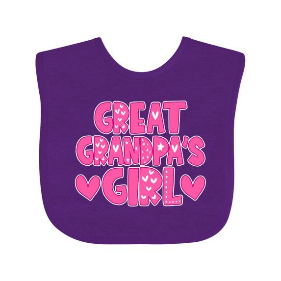 Inktastic Great Grandpa's Girl Granddaughter Gift Girls Baby Bib