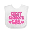 thumbnail image 1 of Inktastic Great Grandpa's Girl Granddaughter Gift Girls Baby Bib, 1 of 4