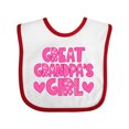 thumbnail image 1 of Inktastic Great Grandpa's Girl Granddaughter Gift Girls Baby Bib, 1 of 4