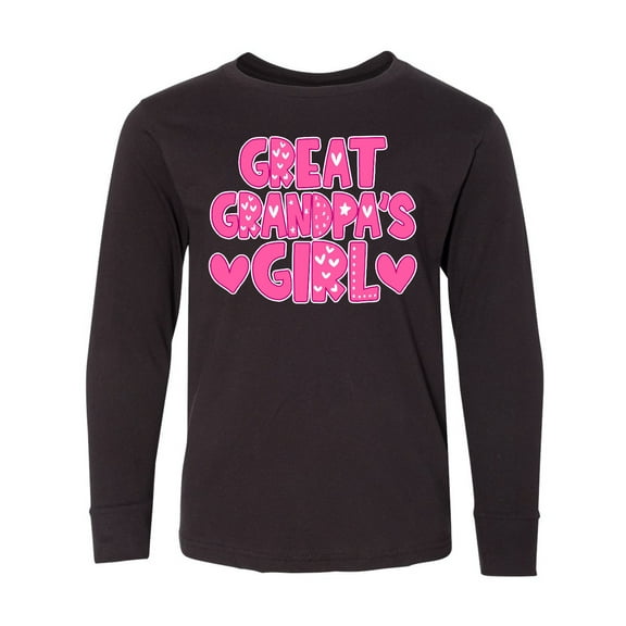 Inktastic Great Grandpa's Girl Granddaughter gift Long Sleeve Youth T-Shirt