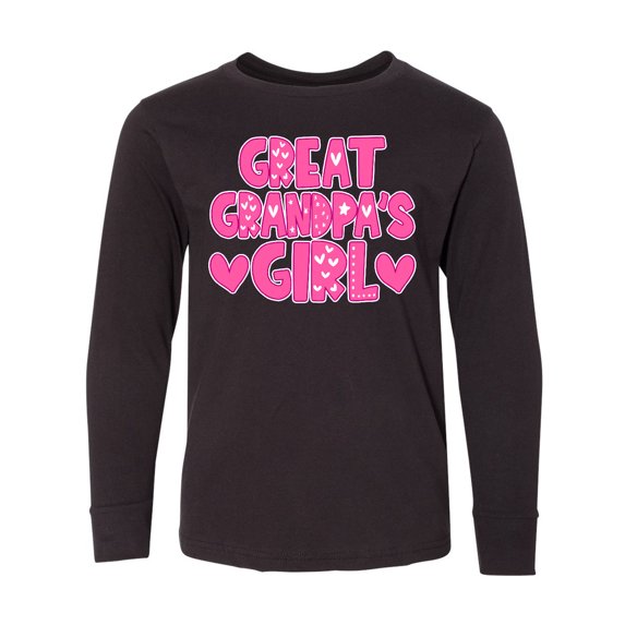 Inktastic Great Grandpa's Girl Granddaughter gift Long Sleeve Youth T-Shirt