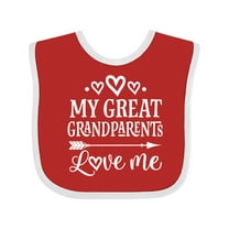 Inktastic Great Grandparents Love Me Grandkids Boys or Girls Baby Bib