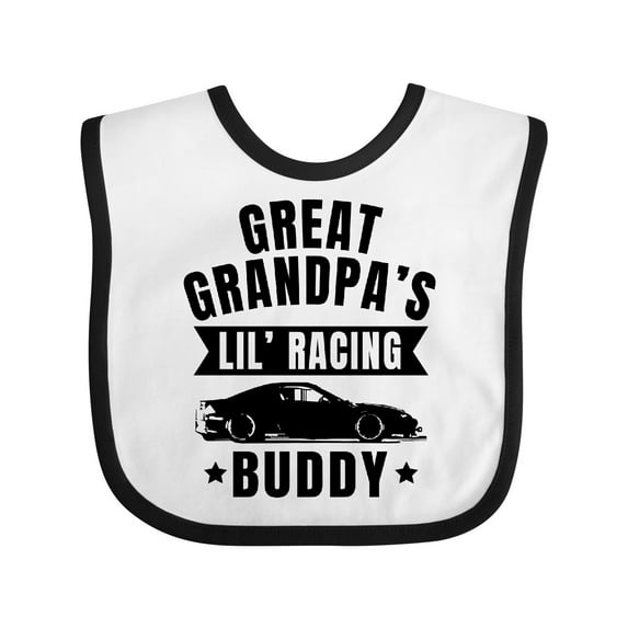 Inktastic Great Grandpas Lil Racing Buddy Boys or Girls Baby Bib