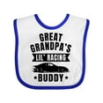 thumbnail image 1 of Inktastic Great Grandpas Lil Racing Buddy Boys or Girls Baby Bib, 1 of 4