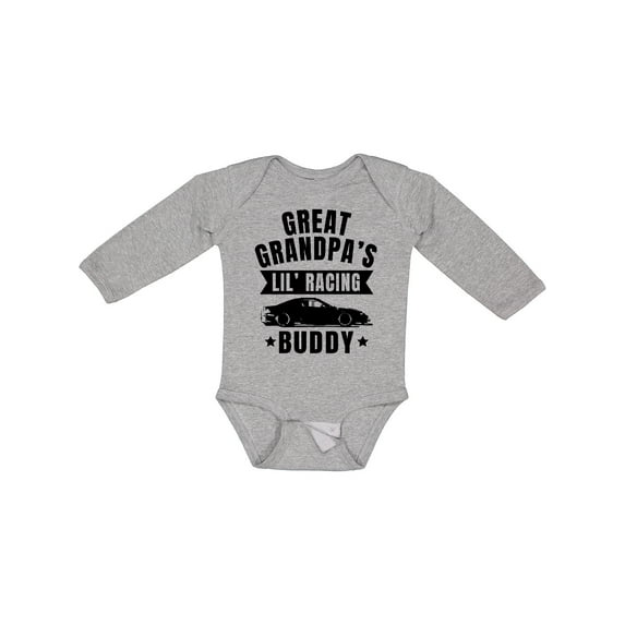 Inktastic Great Grandpas Lil Racing Buddy Boys or Girls Long Sleeve Baby Bodysuit