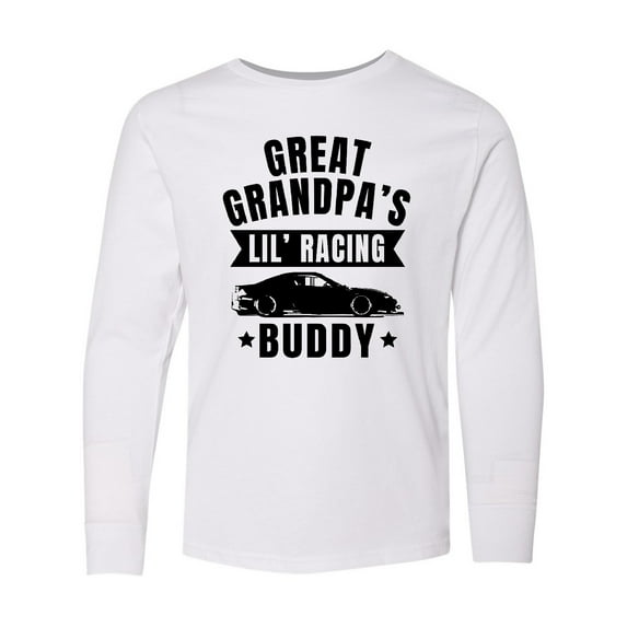 Inktastic Great Grandpas Lil Racing Buddy Long Sleeve Youth T-Shirt