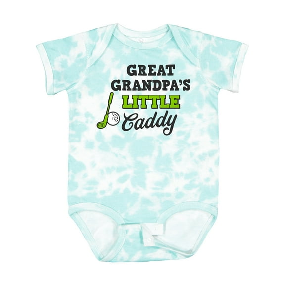 Inktastic Great Grandpas Little Caddy with Golf Club and Ball Boys or Girls Baby Bodysuit