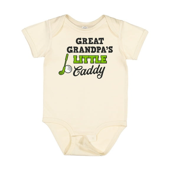 Inktastic Great Grandpas Little Caddy with Golf Club and Ball Boys or Girls Baby Bodysuit