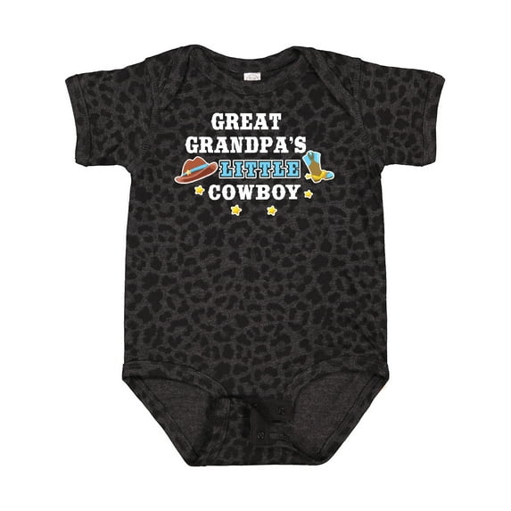 Inktastic Great Grandpas Little Cowboy with Cowboy Hat and Boots Boys Baby Bodysuit