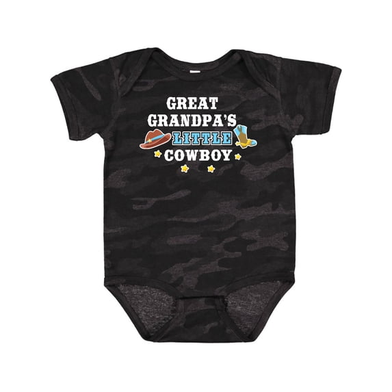 Inktastic Great Grandpas Little Cowboy with Cowboy Hat and Boots Boys Baby Bodysuit