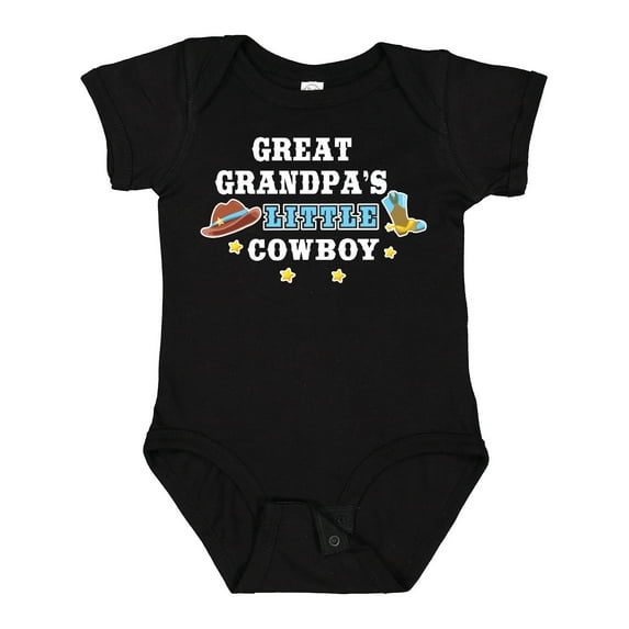 Inktastic Great Grandpas Little Cowboy with Cowboy Hat and Boots Boys Baby Bodysuit