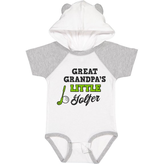 Inktastic Great Grandpas Little Golfer with Golf Club and Ball Boys or Girls Baby Bodysuit