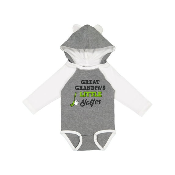 Inktastic Great Grandpas Little Golfer with Golf Club and Ball Boys or Girls Long Sleeve Baby Bodysuit