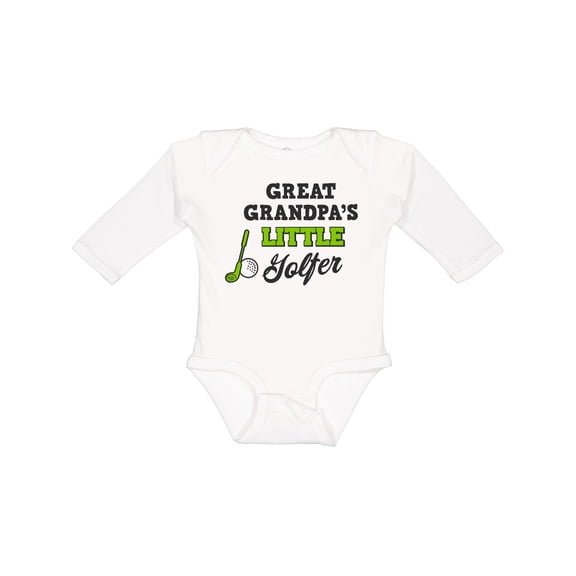 Inktastic Great Grandpas Little Golfer with Golf Club and Ball Boys or Girls Long Sleeve Baby Bodysuit