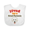 thumbnail image 1 of Inktastic Great Pyrenees Dog Boys or Girls Baby Bib, 1 of 4