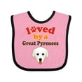 thumbnail image 1 of Inktastic Great Pyrenees Dog Boys or Girls Baby Bib, 1 of 4