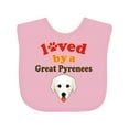thumbnail image 1 of Inktastic Great Pyrenees Dog Boys or Girls Baby Bib, 1 of 4