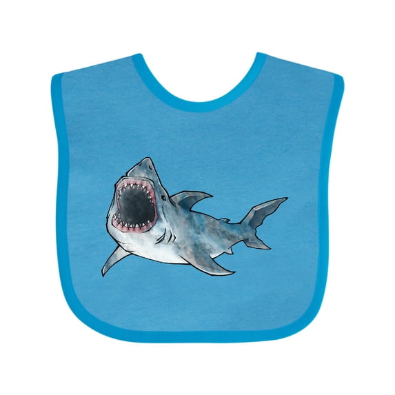 Inktastic Great White Shark Boys or Girls Baby Bib
