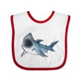 thumbnail image 1 of Inktastic Great White Shark Boys or Girls Baby Bib, 1 of 4