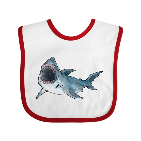 Inktastic Great White Shark Boys or Girls Baby Bib