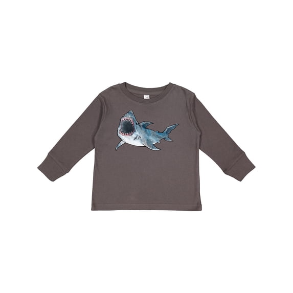 Inktastic Great White Shark Boys or Girls Long Sleeve Toddler T-Shirt