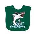 thumbnail image 1 of Inktastic Great White Shark Jumping Boys or Girls Baby Bib, 1 of 4