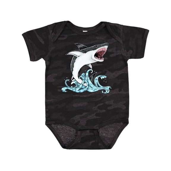 Inktastic Great White Shark Jumping Boys or Girls Baby Bodysuit