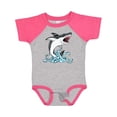 thumbnail image 1 of Inktastic Great White Shark Jumping Boys or Girls Baby Bodysuit, 1 of 5