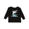 thumbnail image 1 of Inktastic Great White Shark Jumping Boys or Girls Long Sleeve Toddler T-Shirt, 1 of 5